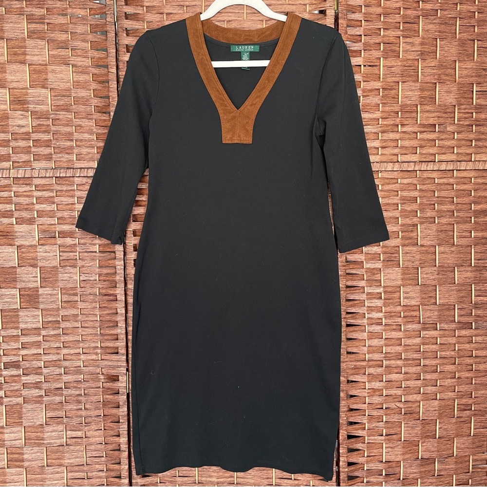 Ralph Lauren Black Dress, 100%cotton Old Money, Office Siren, Academia, Size S.